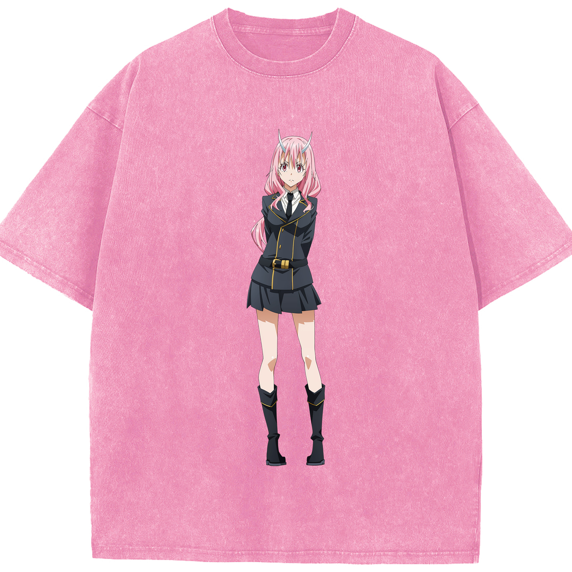 （画像用） 転スラ Regarding Reincarnated to Slime 綿100% ヴィンテージ風 半袖Tシャツ（フロントプリント）